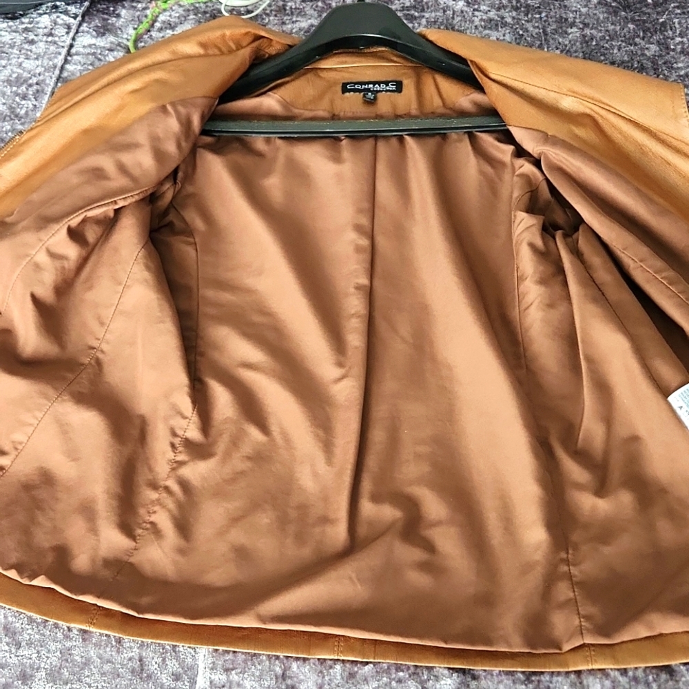 Conrad C Collection Size 8 fully lined tan jacket - Picture 8 of 8